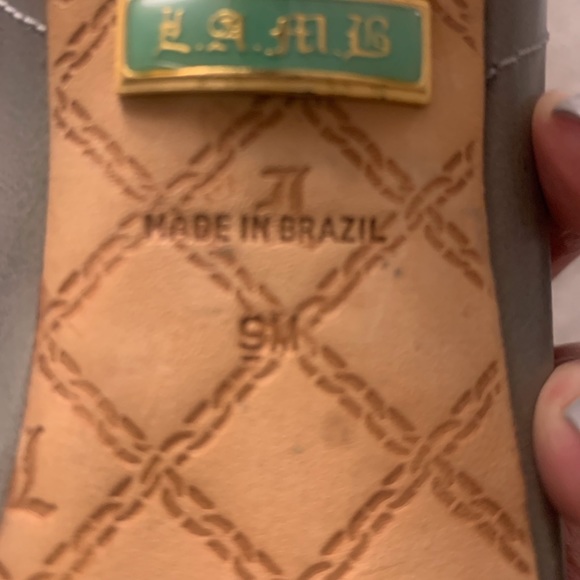 LAMB high heel bootie in khaki and black - Picture 5 of 6